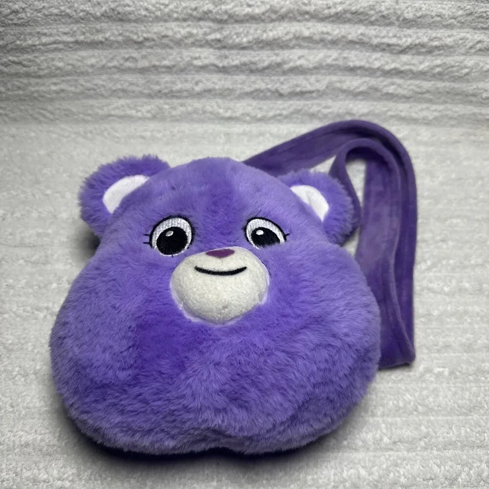 Care Bears Unlock The Magic Plush Crossbody Shoulder Bag Purse Purple